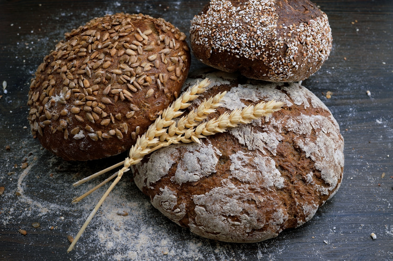 Fresh bread on a table